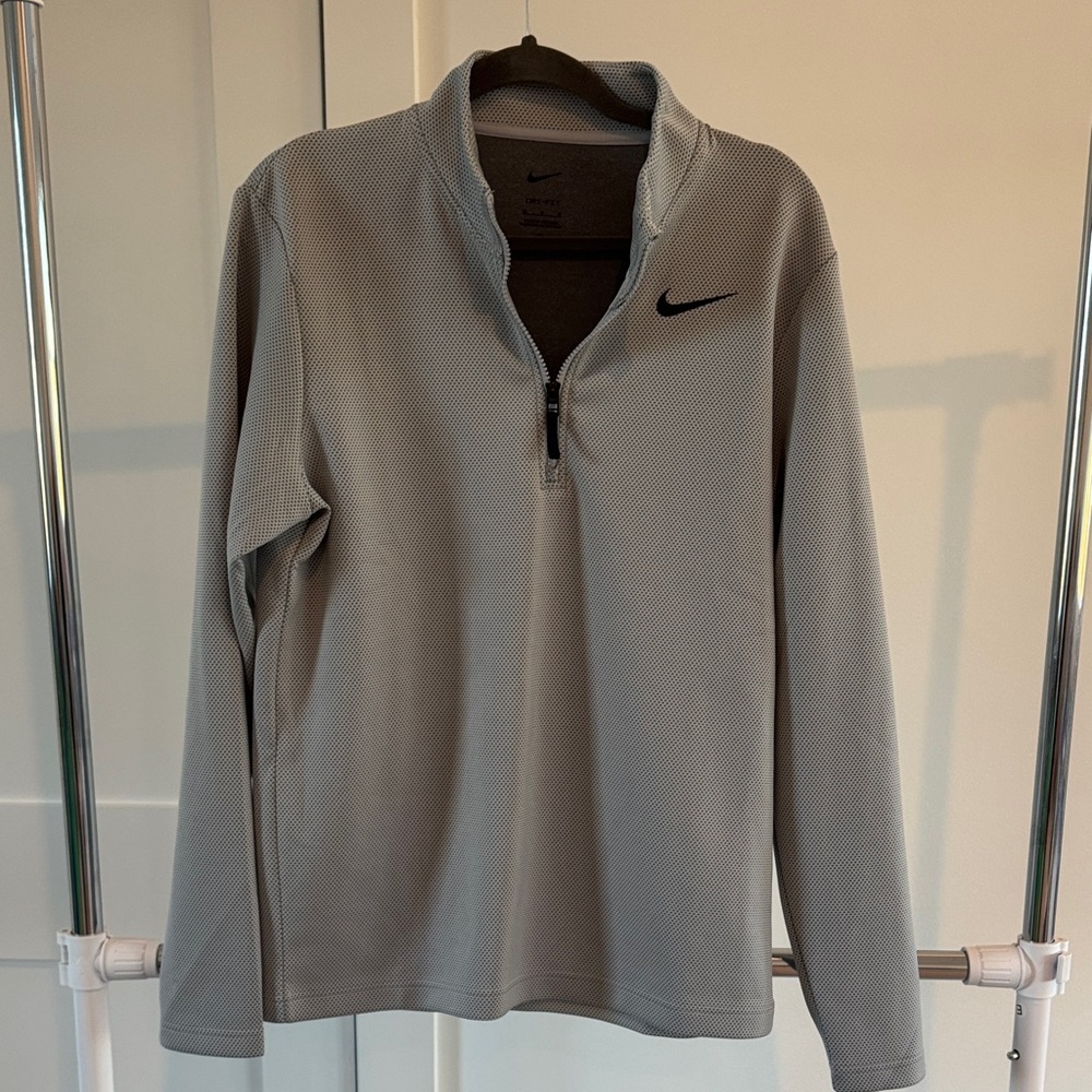 Nike Light Gray Quarter-Zip Top